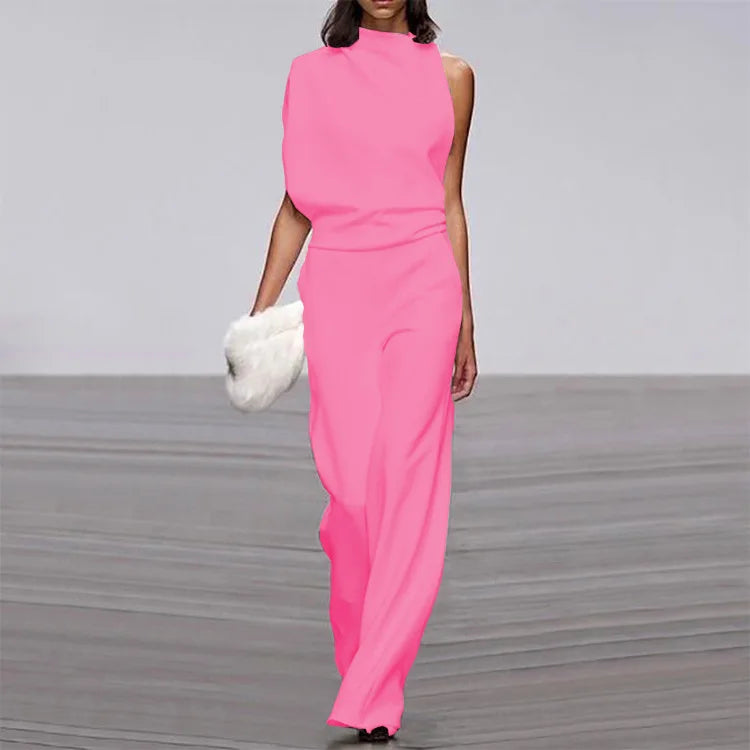Envy NYC Summer Sleeveless Collar Jumpsuit