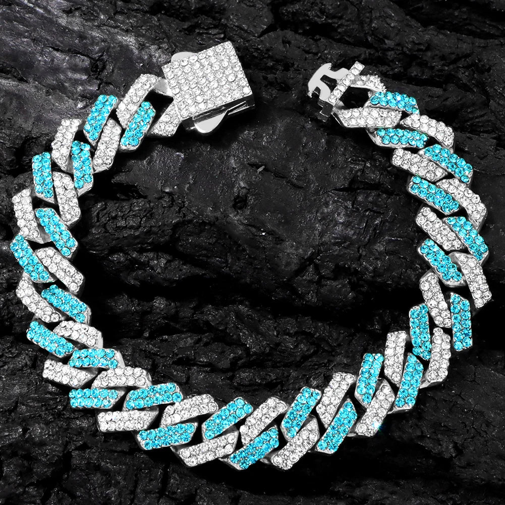 SORI STYLE 14MM Cuban Link Chain Bracelet — fabric or material detail