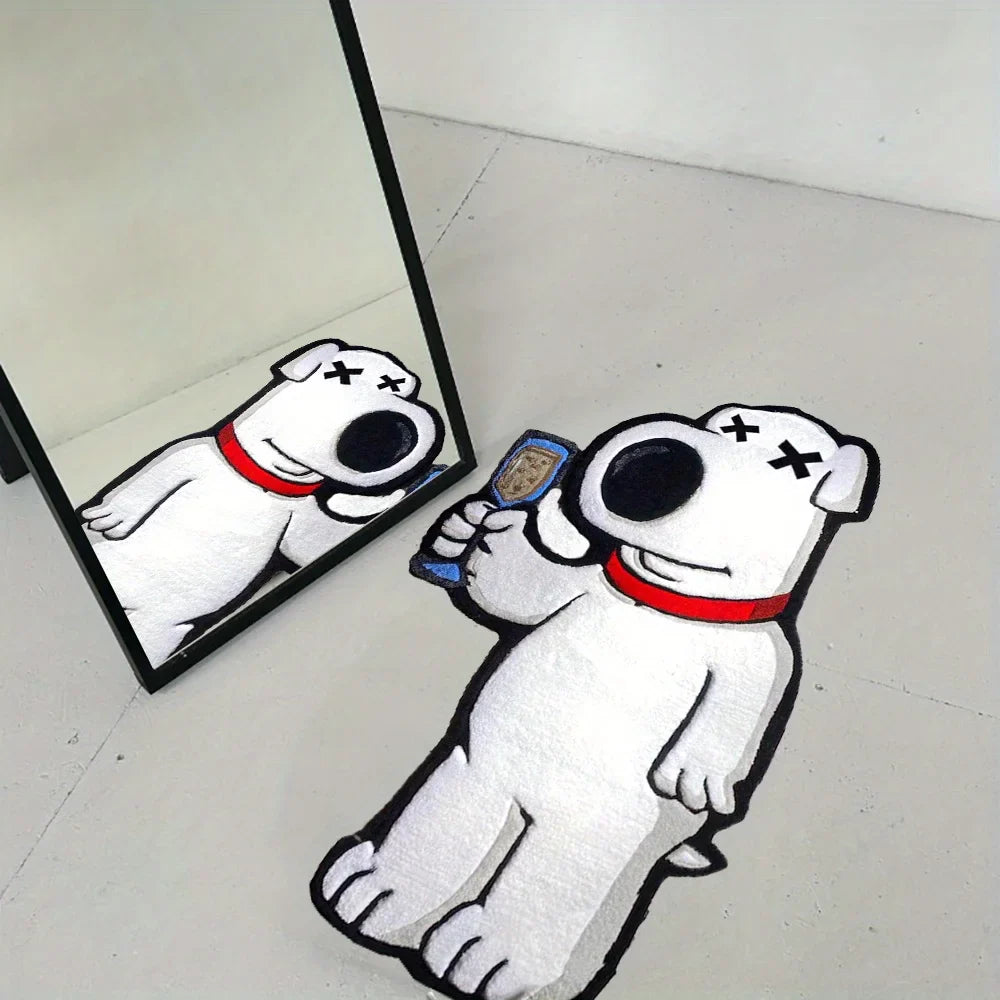 VIKAMA Cartoon Bear Carpet Irregular Carpet Full Body Mirror Carpet Rug For Bedroom Live Room Soft Bedside Rug Home Decoration