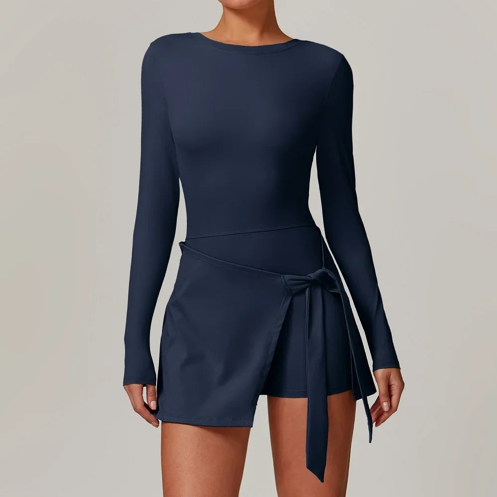 Cloud Hide Women's Tennis Skort Dress with Built-In Shorts