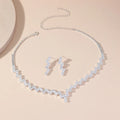 Envy NYC Precious Luxury Crystal Earrings & Necklace Jewelry Set — detail shot 7