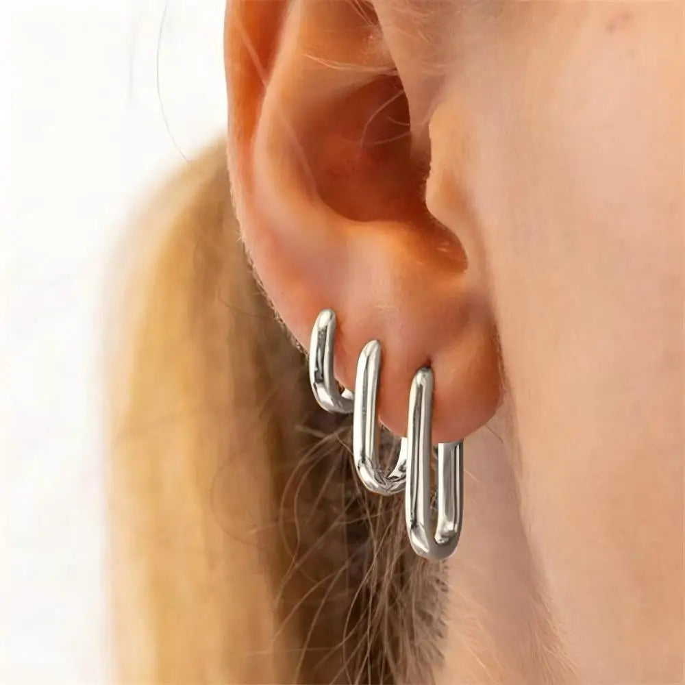 SORI STYLE Minimalist Huggie Square Hoop Earrings — packaging