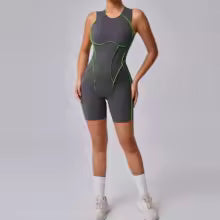 DINGPAI Back Scrunch Yoga Jumpsuit Women One-Piece Suit Sleeveless