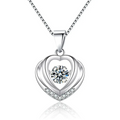 SORI STYLE 925 Sterling Silver Heart Pendant Necklace for Women — main product shot