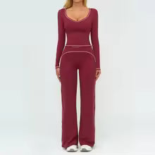 Women's Yoga Set 2 Piece Tracksuit Long Sleeve Sportswear