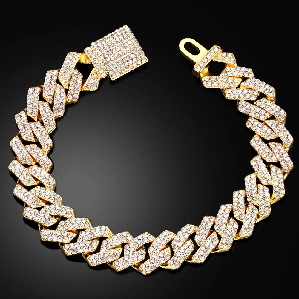 SORI STYLE 14MM Cuban Link Chain Bracelet — size reference