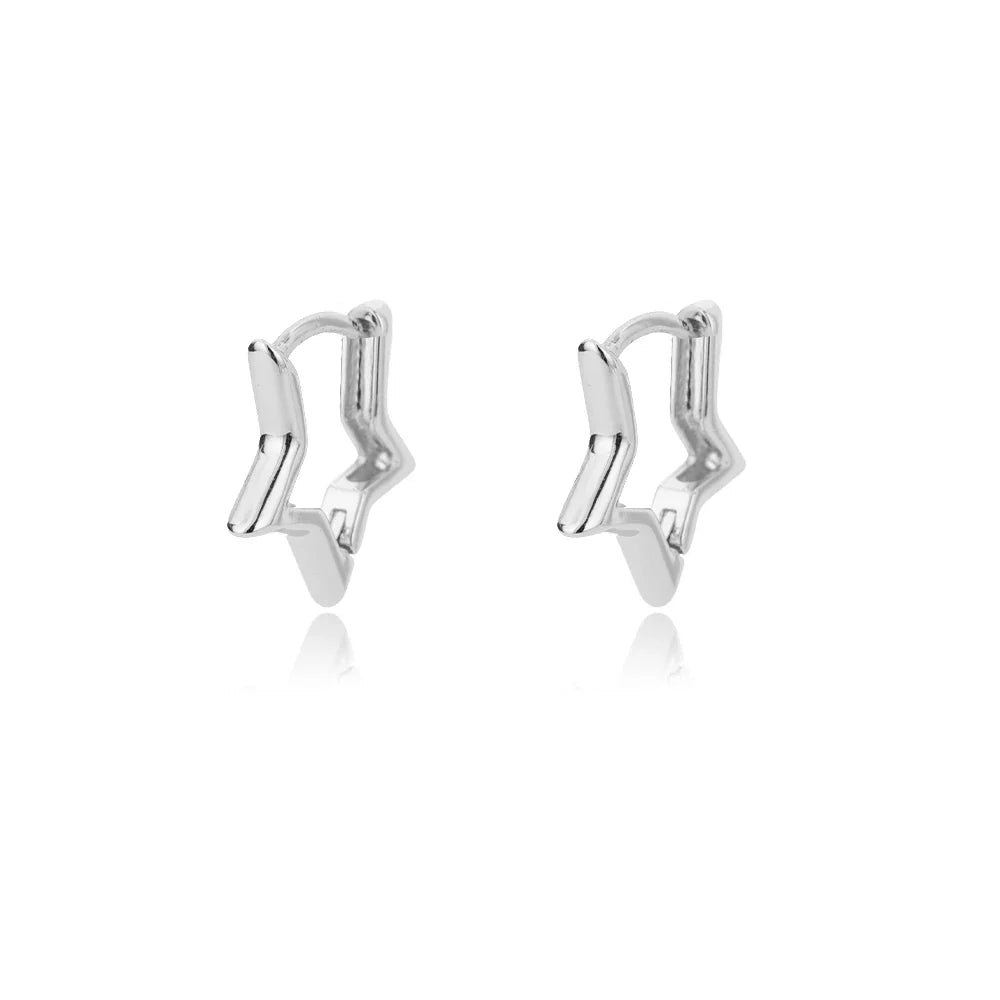 SORI STYLE Minimalist Star Hoop Earrings for Everyday Elegance — color detail