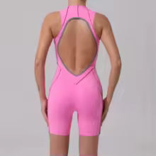 DINGPAI Back Scrunch Yoga Jumpsuit Women One-Piece Suit Sleeveless