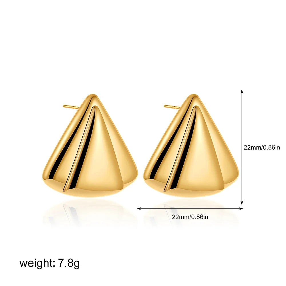 SORI STYLE Three-Layer Textured Knot Earrings for Women — product on model