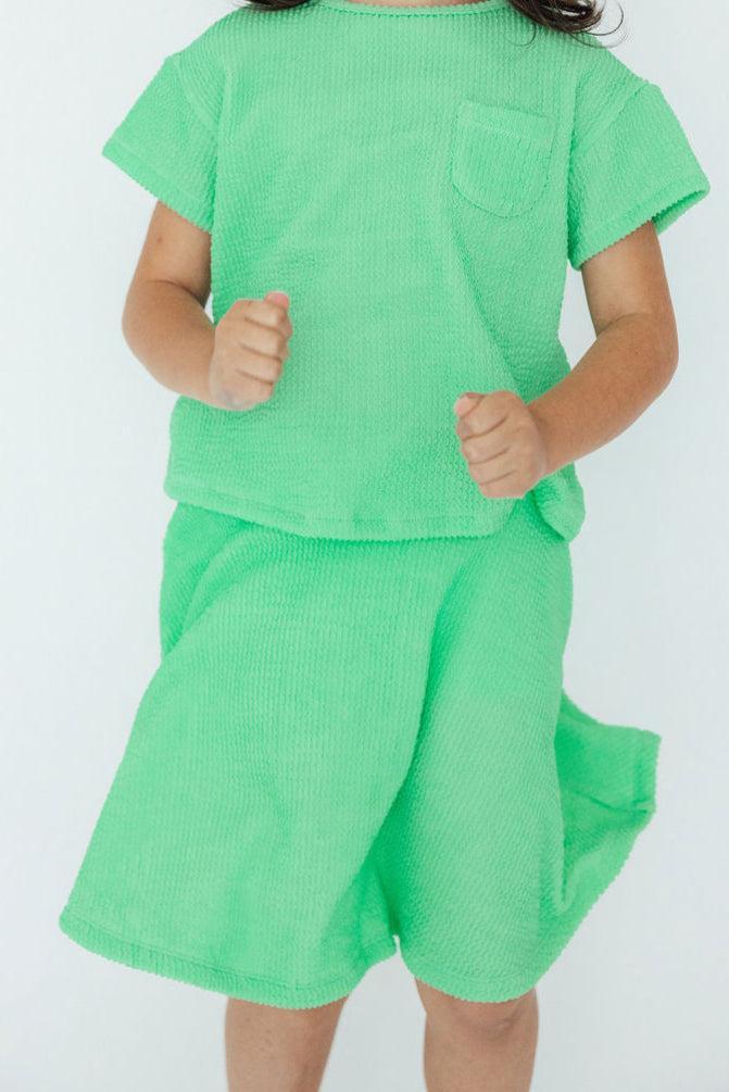Mila & Rose ® Seafoam Green Scrunchy Twirl Skort — main product shot
