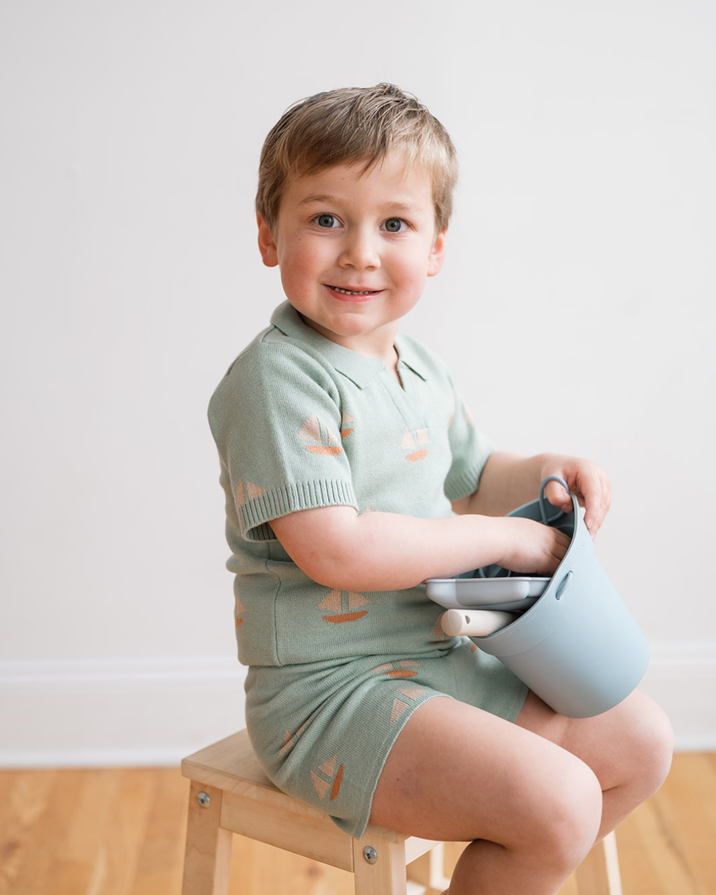 Dear Hayden Theo Knit Short Seafoam — main product shot