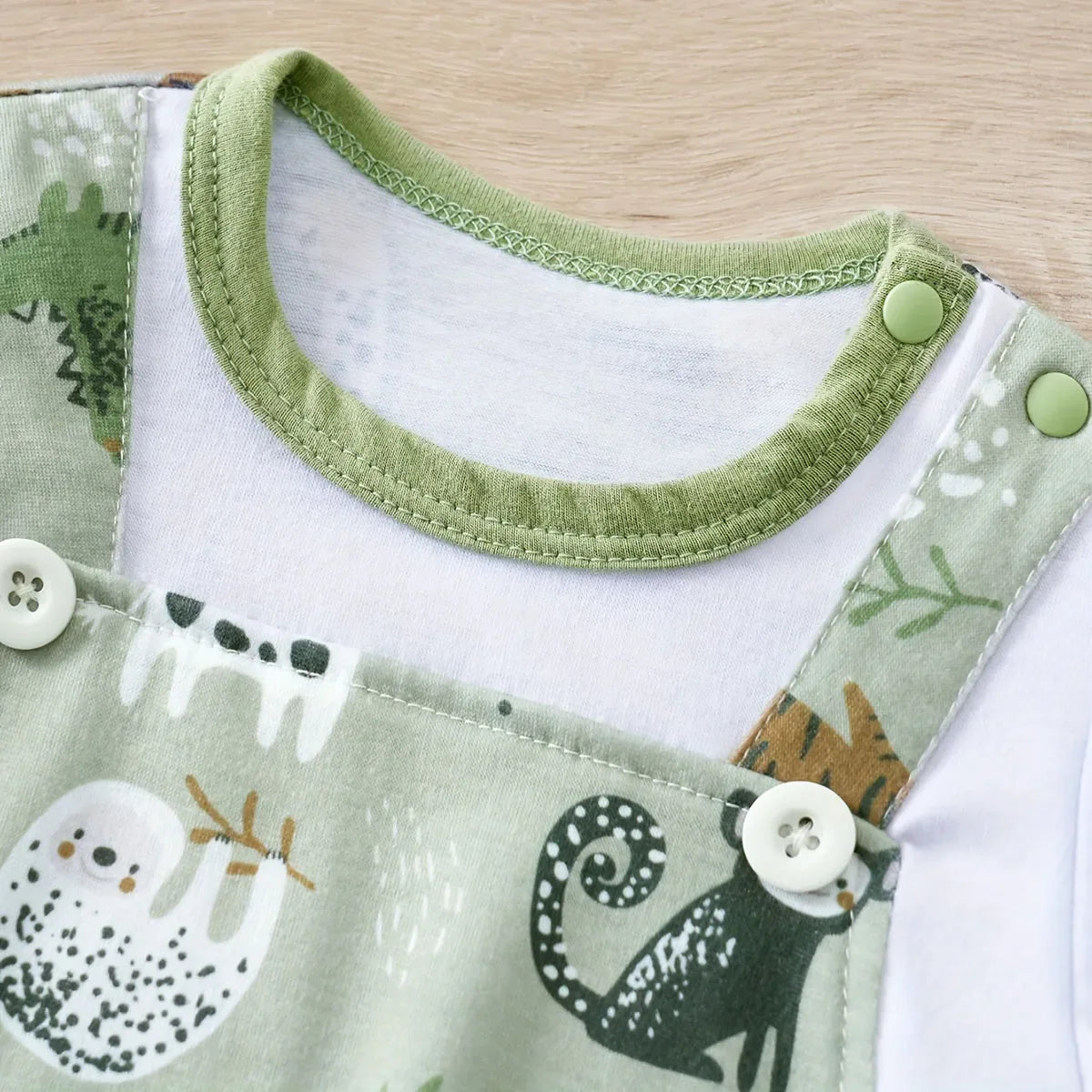 SORI STYLE Cute Zoo Animal Print Infant Romper for Everyday Comfort — lifestyle context