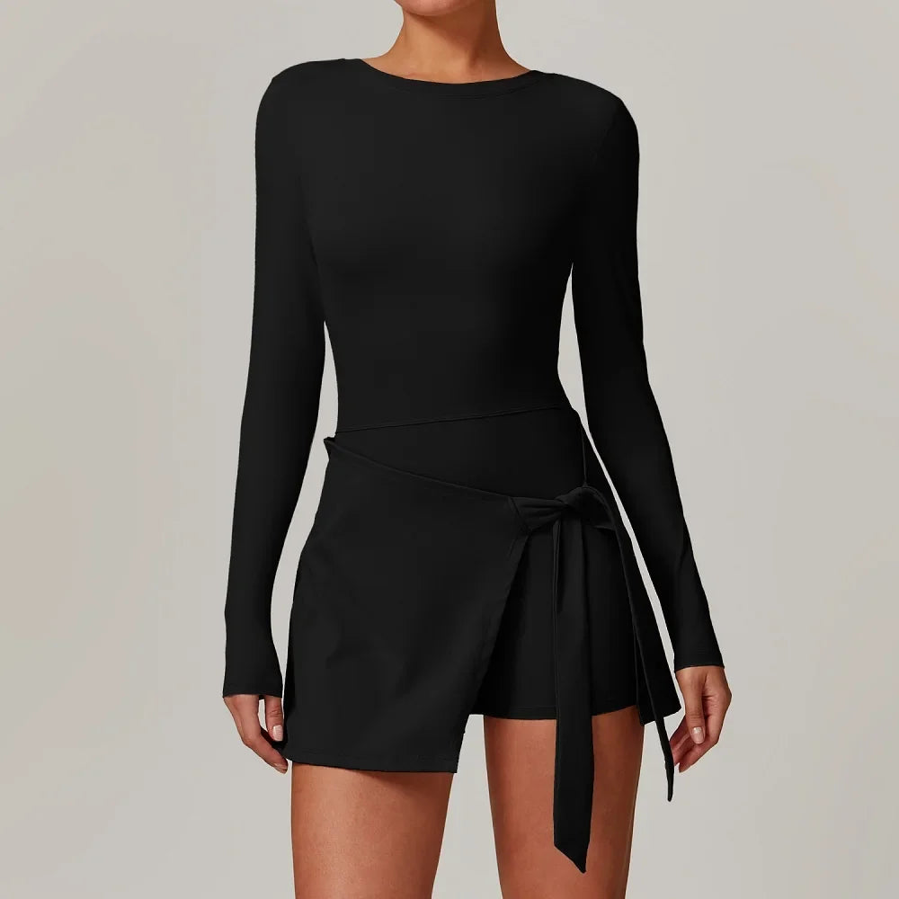 Cloud Hide Women's Tennis Skort Dress with Built-In Shorts