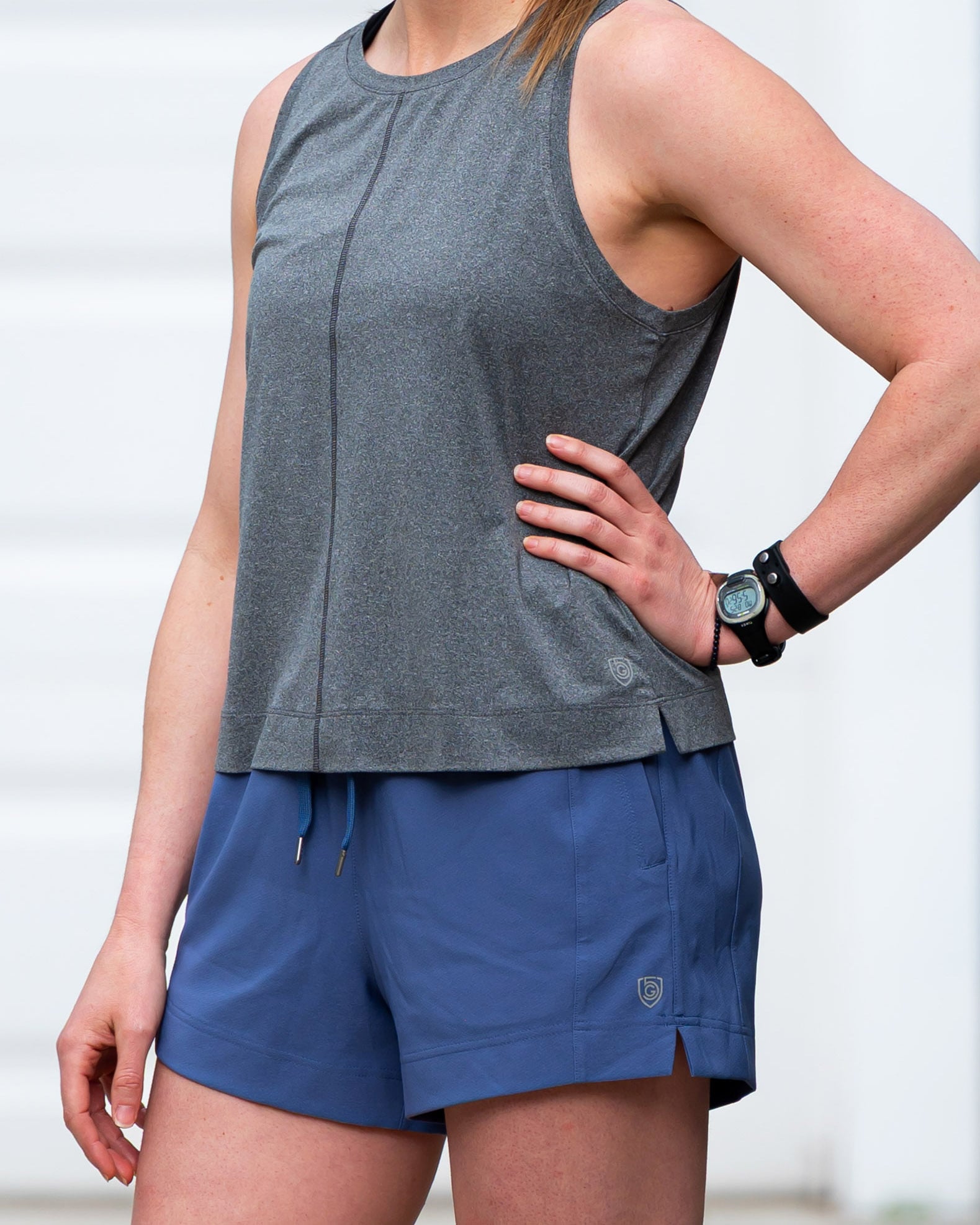 Goal Five Boxy Crop Tank — color detail