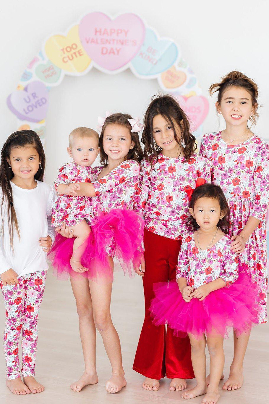 Mila & Rose ® SALE Secret Garden 3/4 Sleeve Tutu Leotard — detail close-up