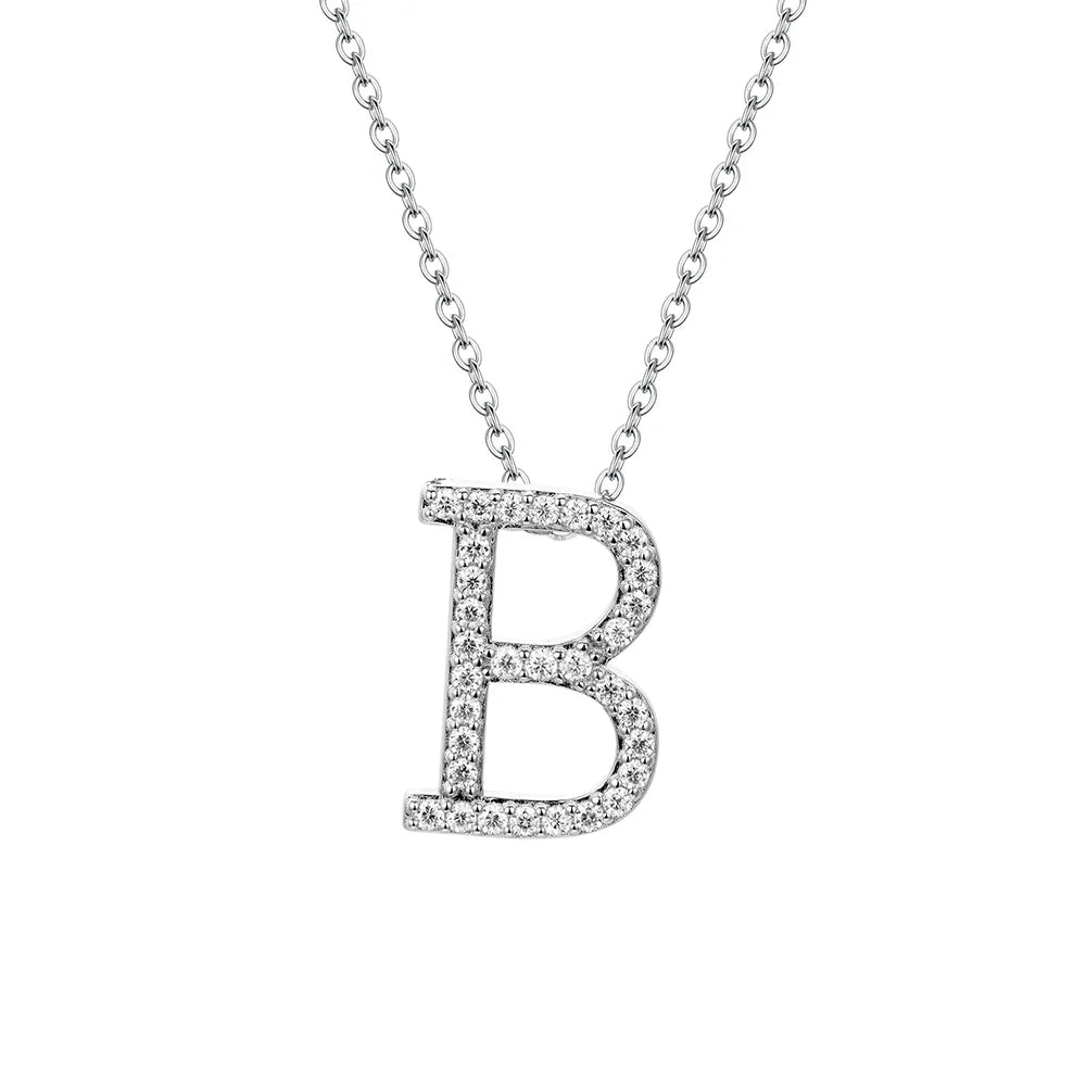 SORI STYLE VVS1 D Moissanite Letters Pendant Necklace for Women — alternative angle