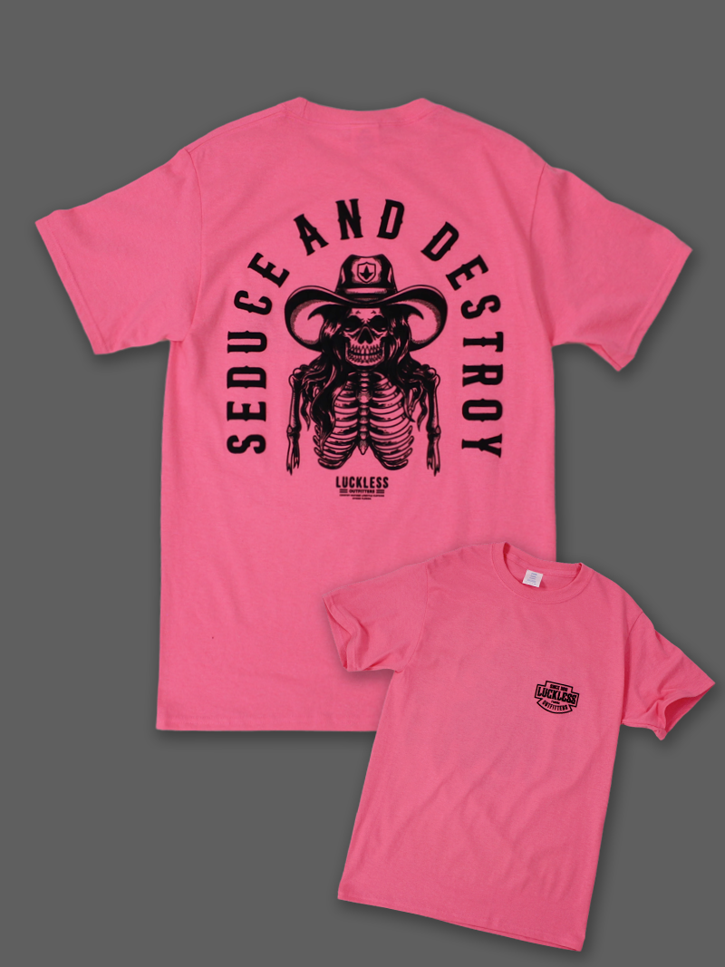 Luckless Outfitters Seduce and Destroy Tee — side view