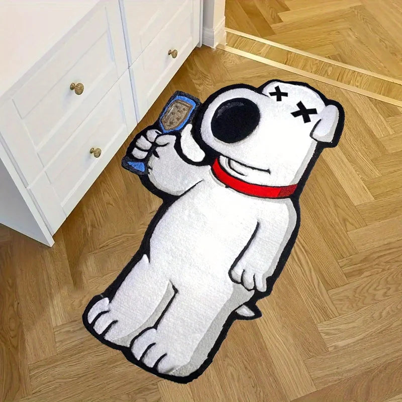 VIKAMA Cartoon Bear Carpet Irregular Carpet Full Body Mirror Carpet Rug For Bedroom Live Room Soft Bedside Rug Home Decoration