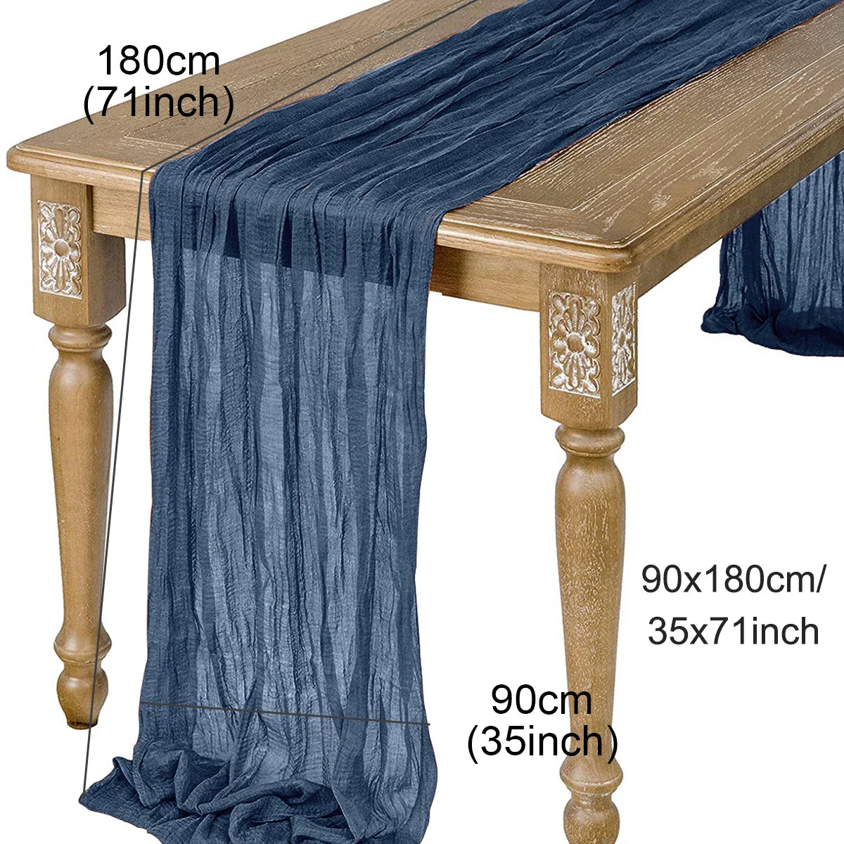 Perfecsy Semi-Sheer Gauze Table Runner Sage Cheesecloth Table Setting Dining Vintage Wedding Party Christmas Banquets Arches 