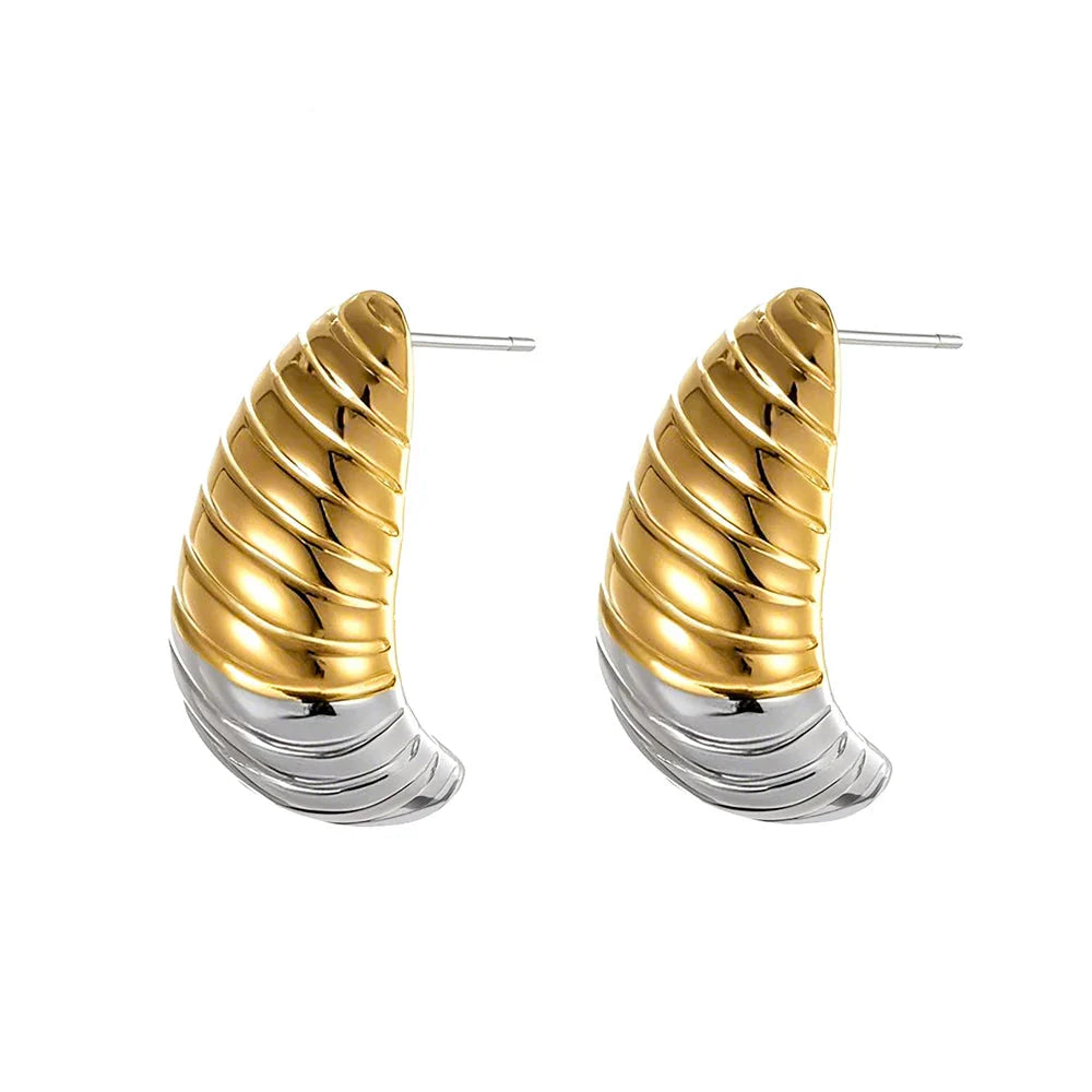 SORI STYLE Hypoallergenic Geometric Stud Earrings for Women — size reference