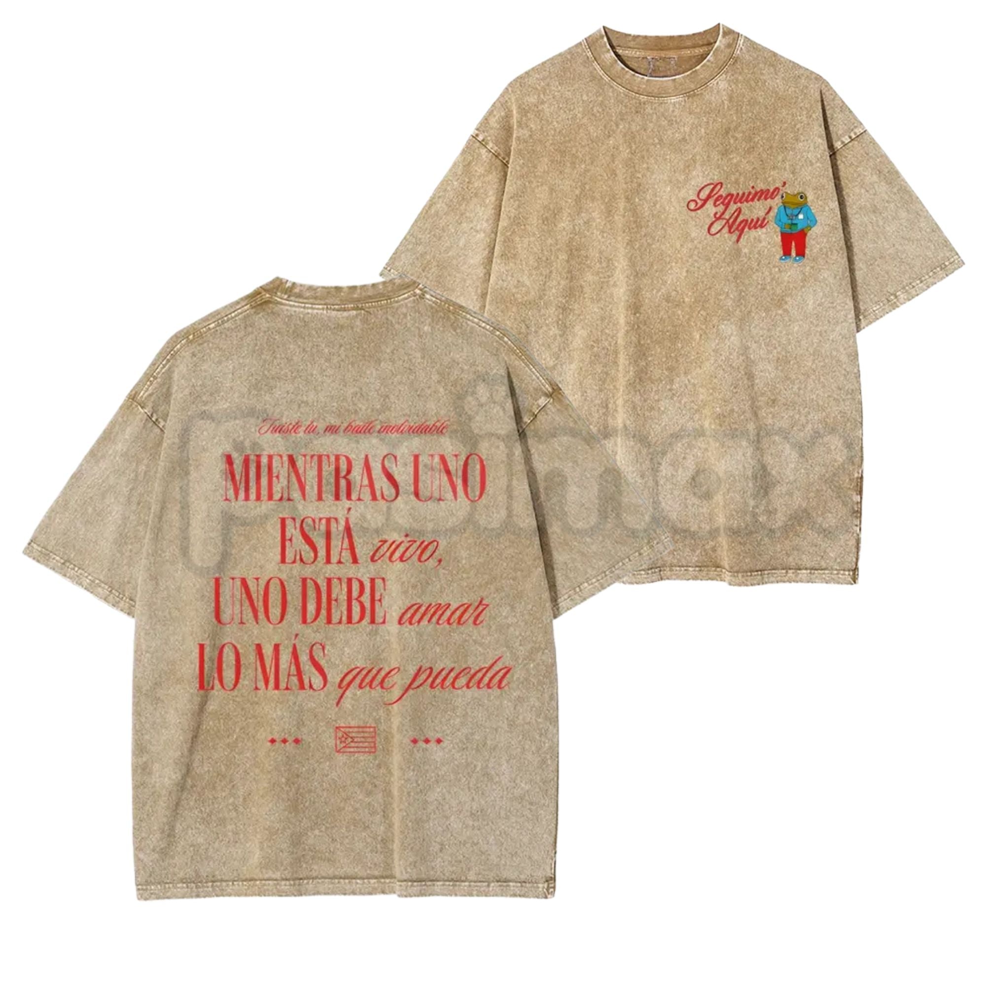 Pasimax Seguimo Aqui Sapo Concho Washed T-Shirt – Puerto Rican Reggaeton Streetwear, Perreo Babe Graphic Tee — main product s