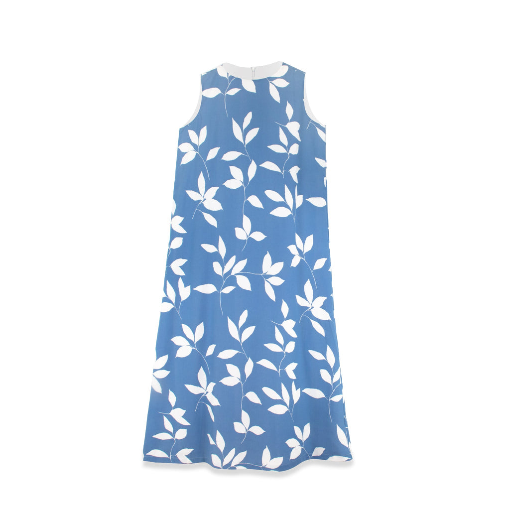 profile-nyc BLUE /WHT  FLORAL JUMPER — side view