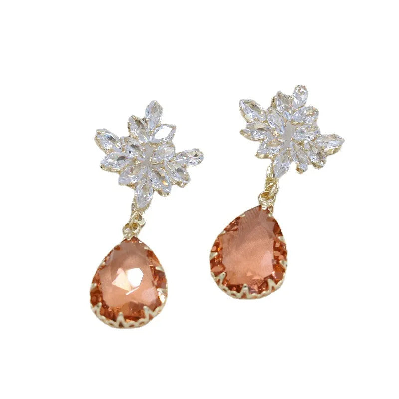 Envy NYC Envy NYC Water Drop Earrings 14K Gold Plating Zircon — lifestyle worn / used context