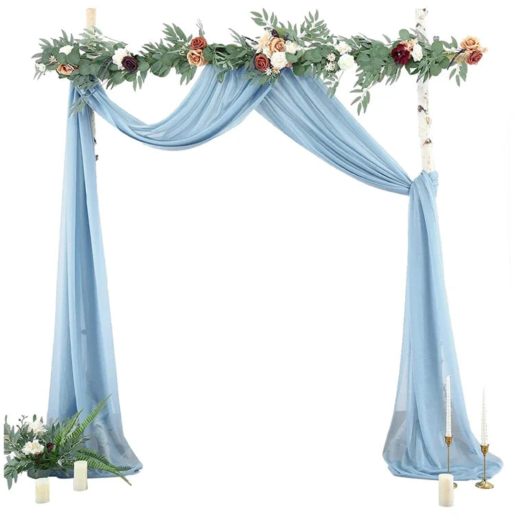 Perfecsy Wedding Arch Drape Chiffon Fabric Draping Curtain Drapery Wedding Birthday Party Decor Draping Ceremony Reception Ha