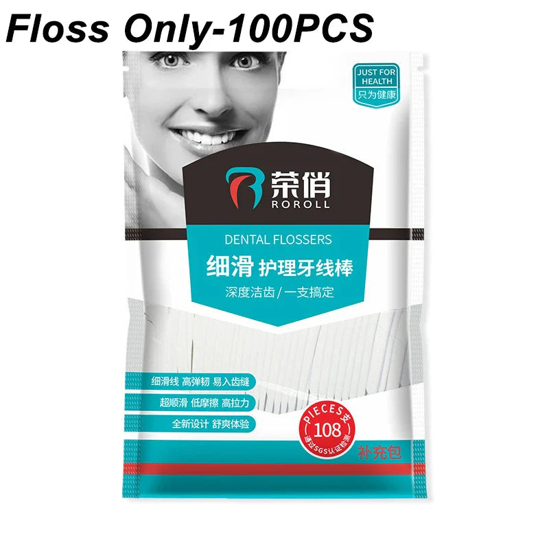 20PCS Dental Floss Dispenser Containing 10Pcs Floss Dental Floss Storage Box Auto Refillable Oral Hygiene Care Floss Pick