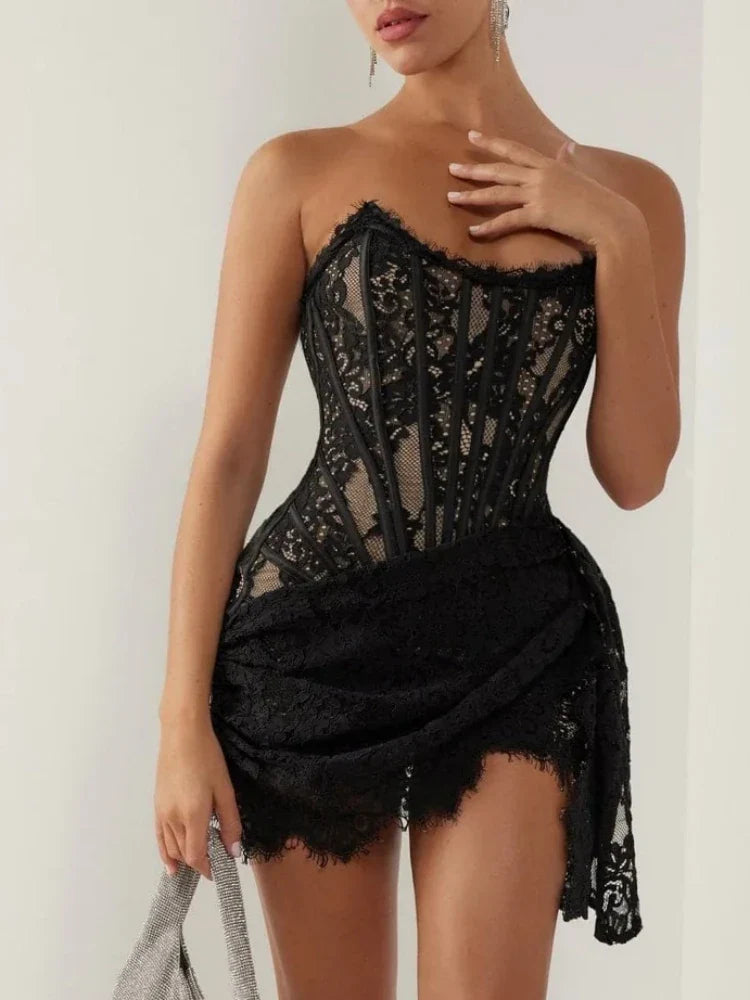 Envy NYC Envy NYC Lace Corset Mini Dress — main product shot