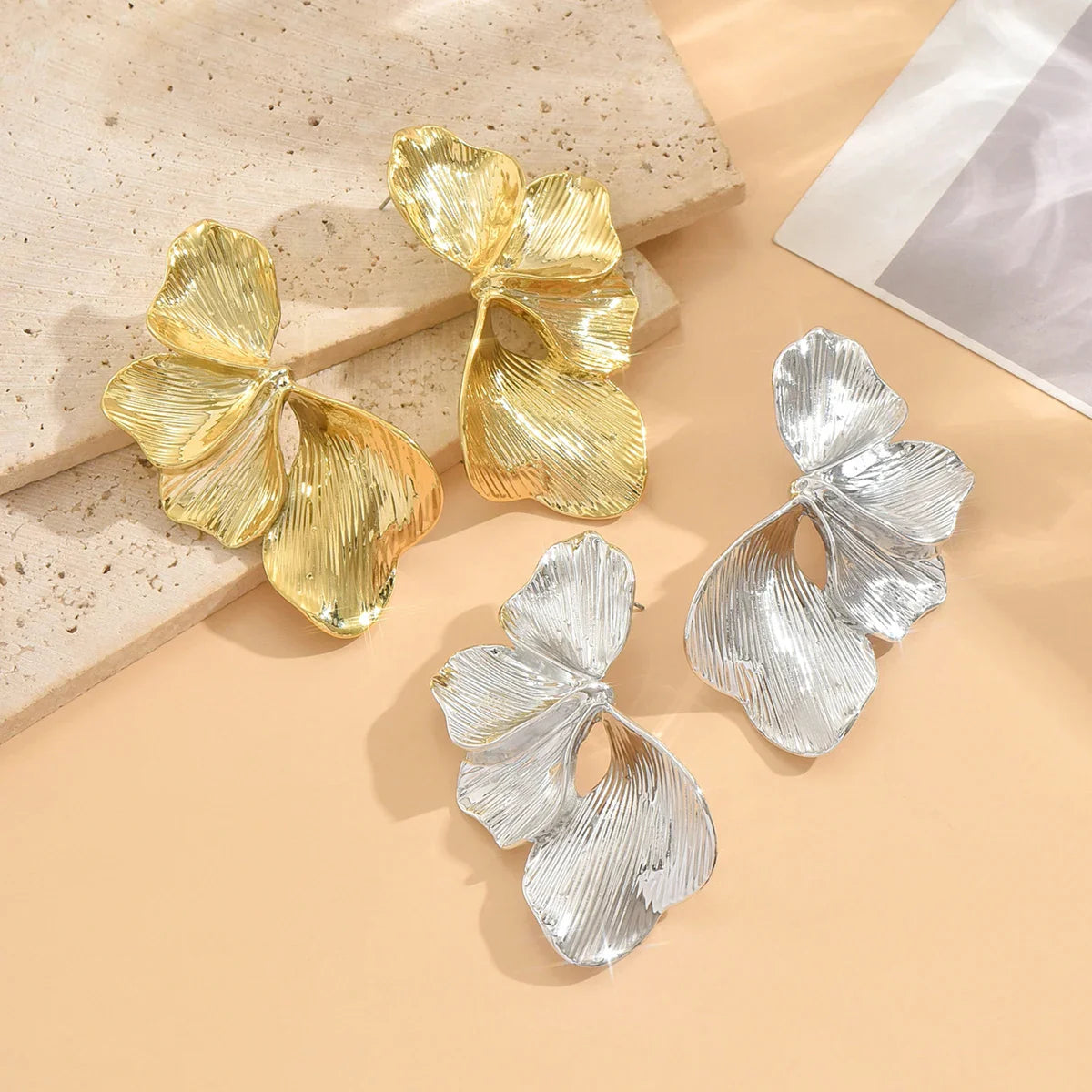 SORI STYLE Elegant Leaf Stud Earrings for Everyday Grace — lifestyle context