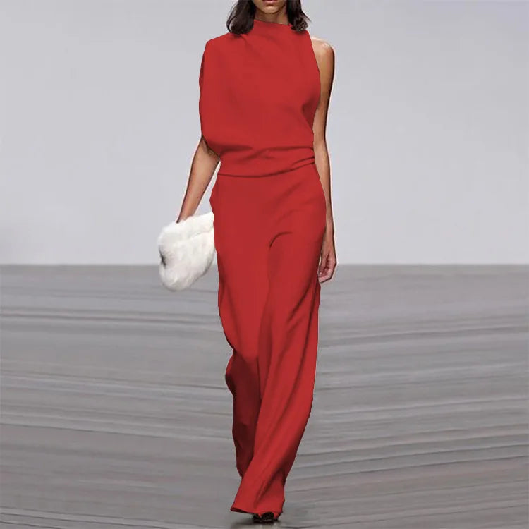 Envy NYC Summer Sleeveless Collar Jumpsuit