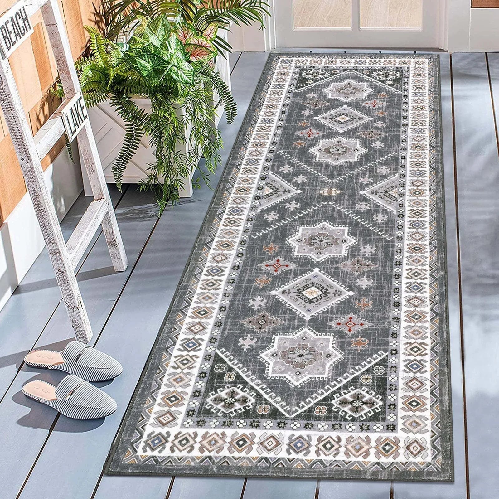 Perfecsy VIKAMA Bohemian Crystal Velvet Carpet Dirt Resistant And Easy To Care Hallway Full Carpeted Balcony Carpeted Home De
