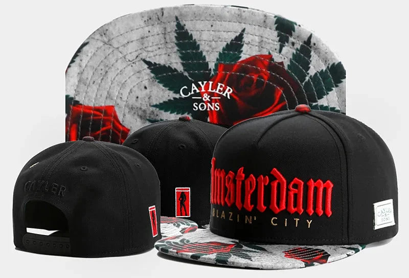 Skull Hand Snapback Hat – Flat Bill Adjustable Baseball Cap