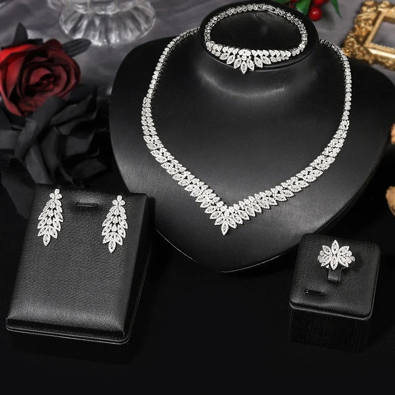 Envy NYC Envy NYC Breathtaking CZ Bridal Jewelry Set — detail shot 7