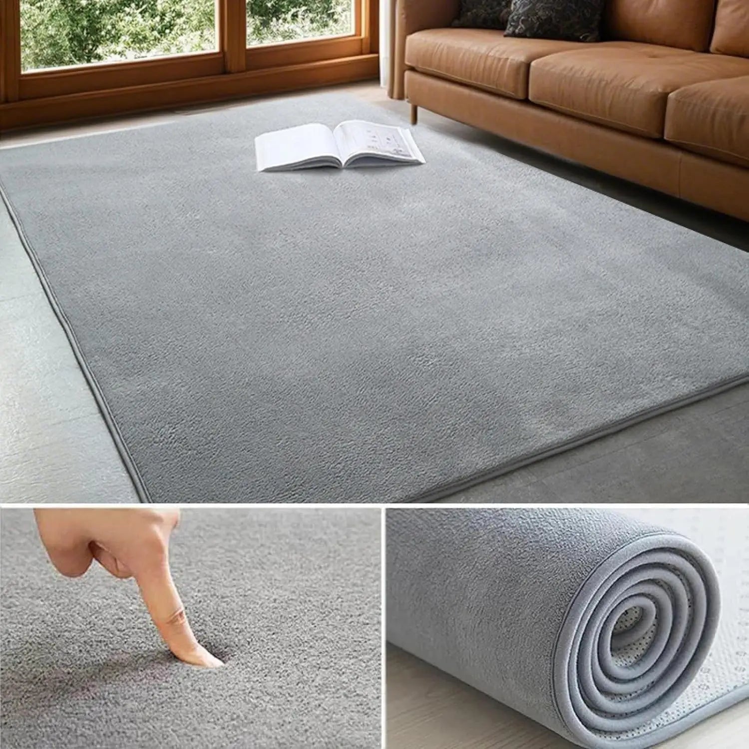 Perfecsy VIKAMA Coral rugs, non-slip low ammunition bedroom living room floor heating in children's room dorm, home decor, el
