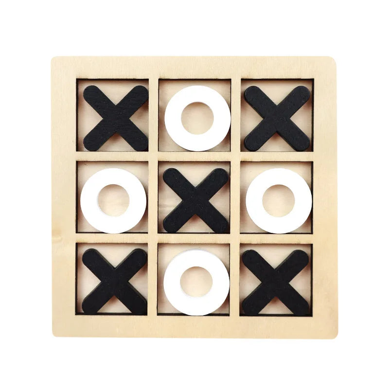 Perfecsy Wooden Tic Tac Toe Puzzle Game for Two Players Interactive Logic & Strategy Board Game Family Party Birthday Boys & 