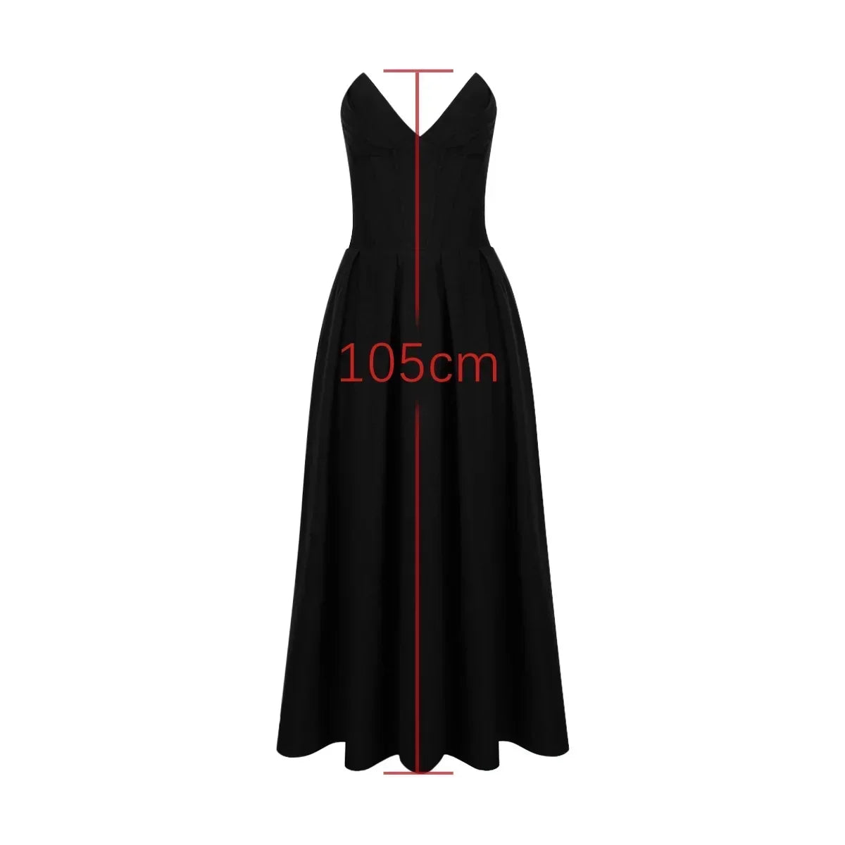Envy NYC Envy NYC Black Elegant Corset MIDI Dress — detail shot 6