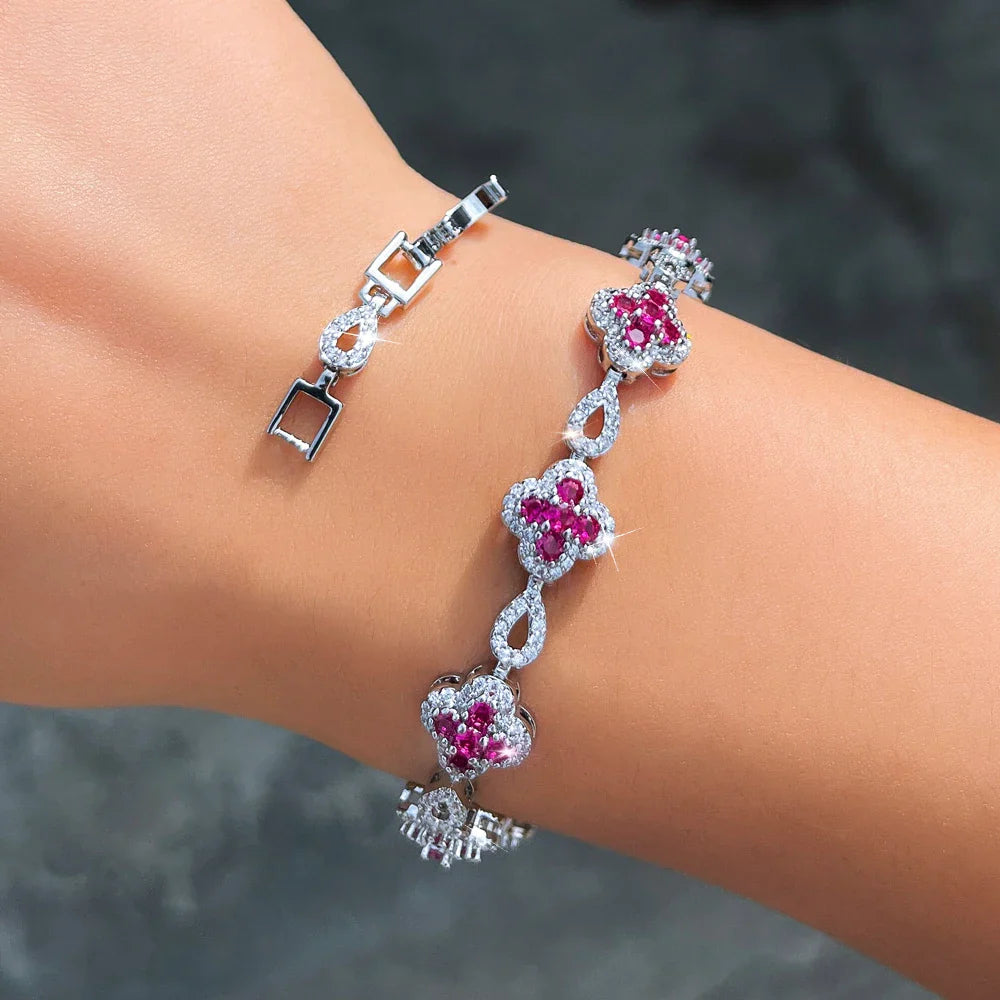 MyClosetAid Flower Shape Bracelet for Women — side view