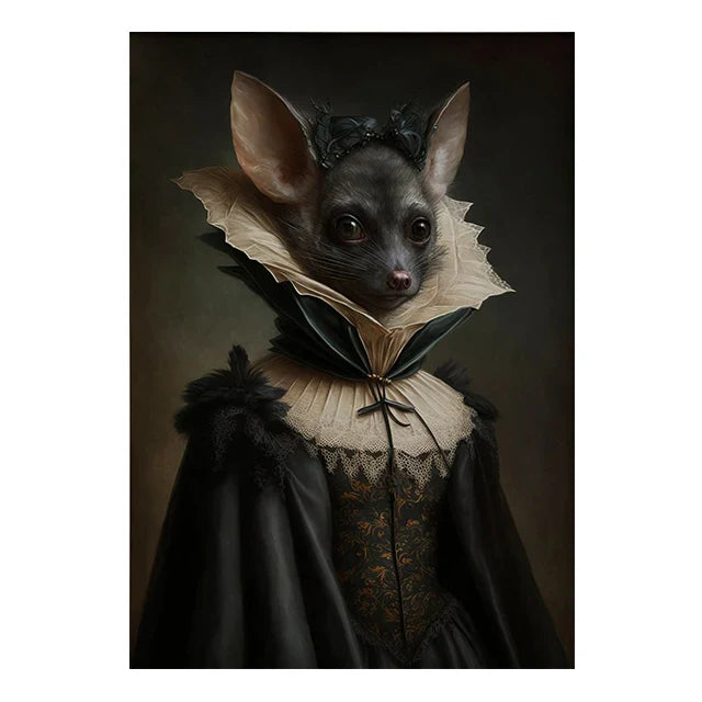 Perfecsy Retro Crow Witch Bat Skull Dark Academia Gothic Victorian Style Wall Art Canvas Painting Poster Print Halloween Gift