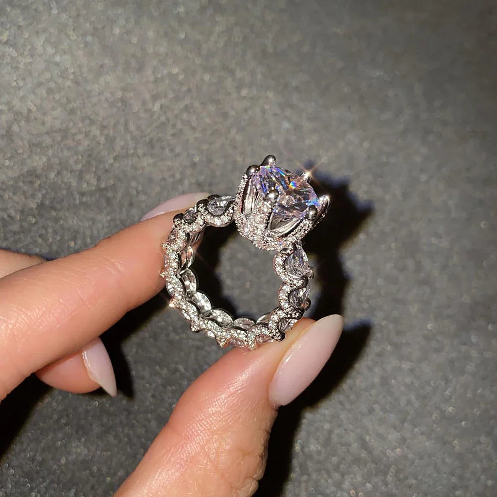 MyClosetAid Silver Designer Ring for Women — side view