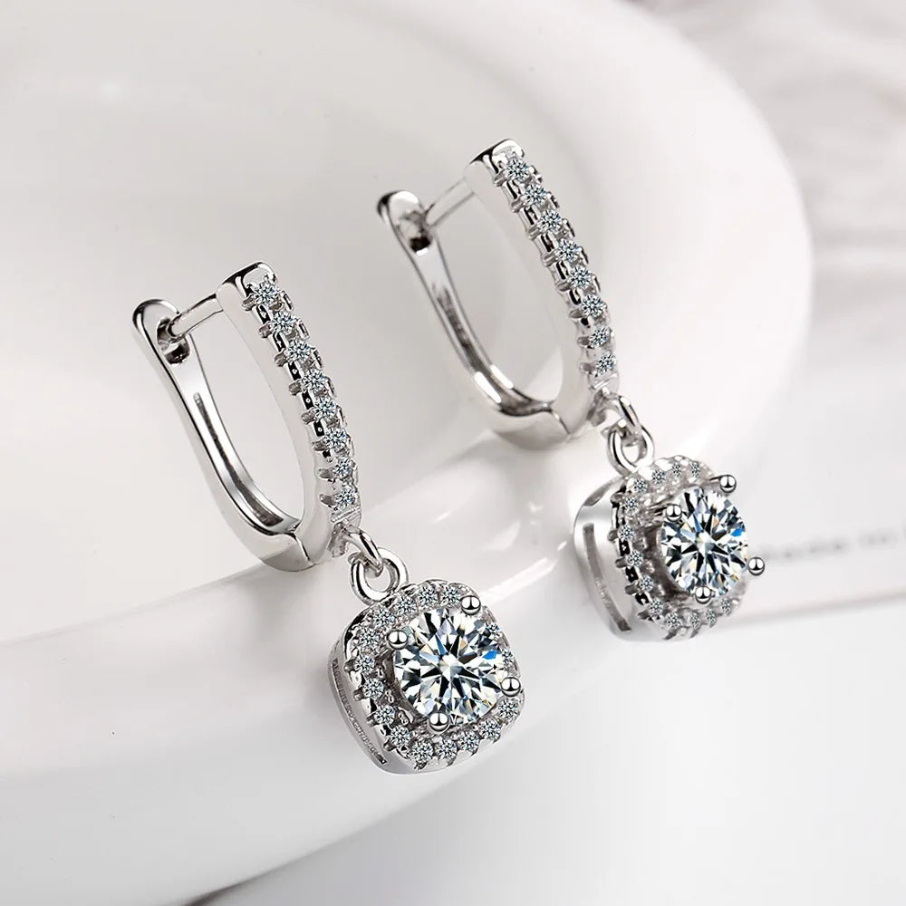 SORI STYLE 2CT Moissanite Huggie Hoop Earring — main product shot
