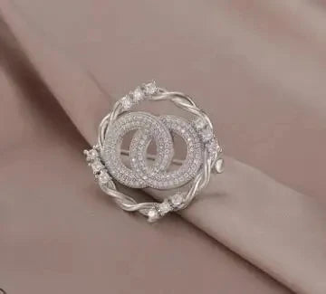 Envy NYC Croissant Brooch Plated Metal