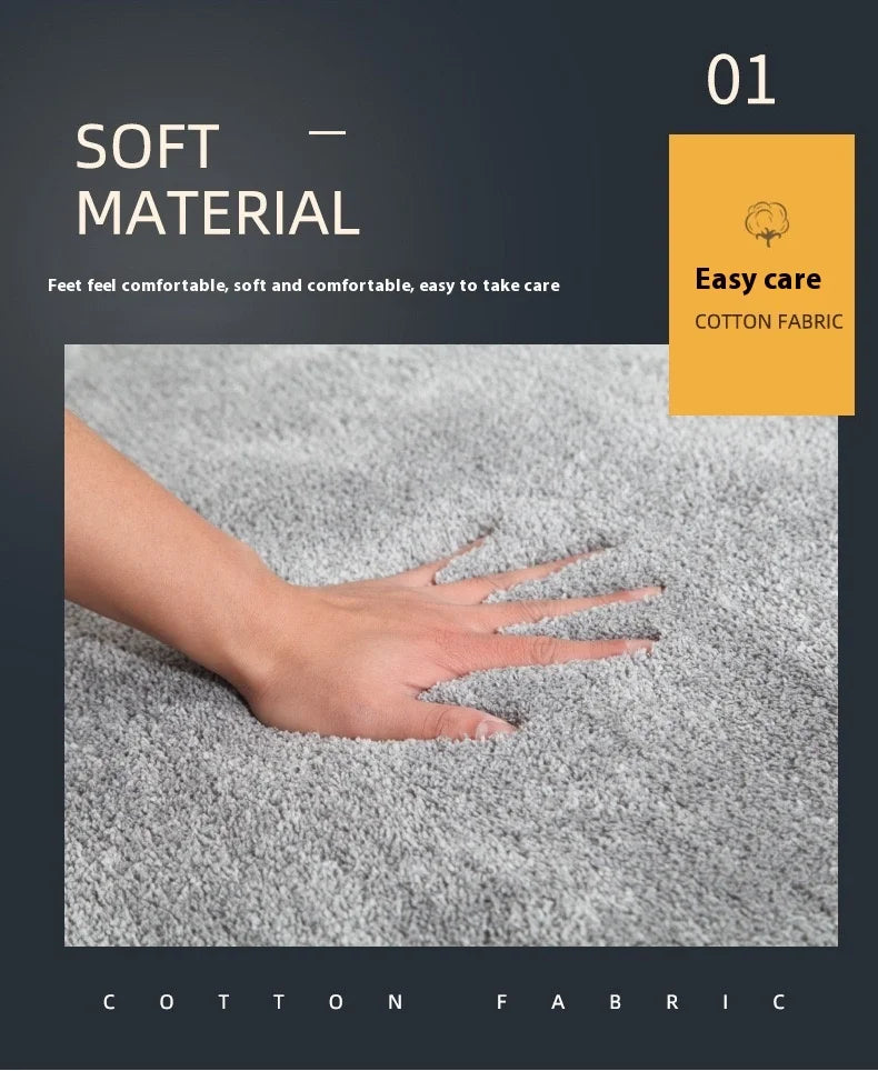 Solid Color Coral Velvet Floor Mat Bathroom Bathroom Doorway Absorbent Non-slip Thickened Cozy Carpet