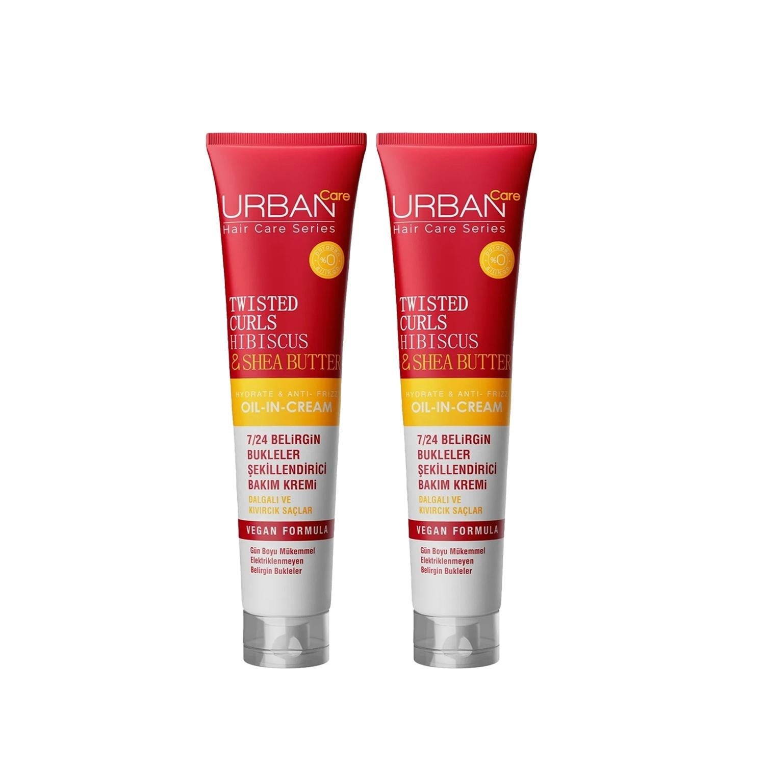 URBAN Care Leave-in Hair Cream for Curly & Wavy Hair - Moisturizing, Hibiscus & Shea Butter, 11.83 fl oz