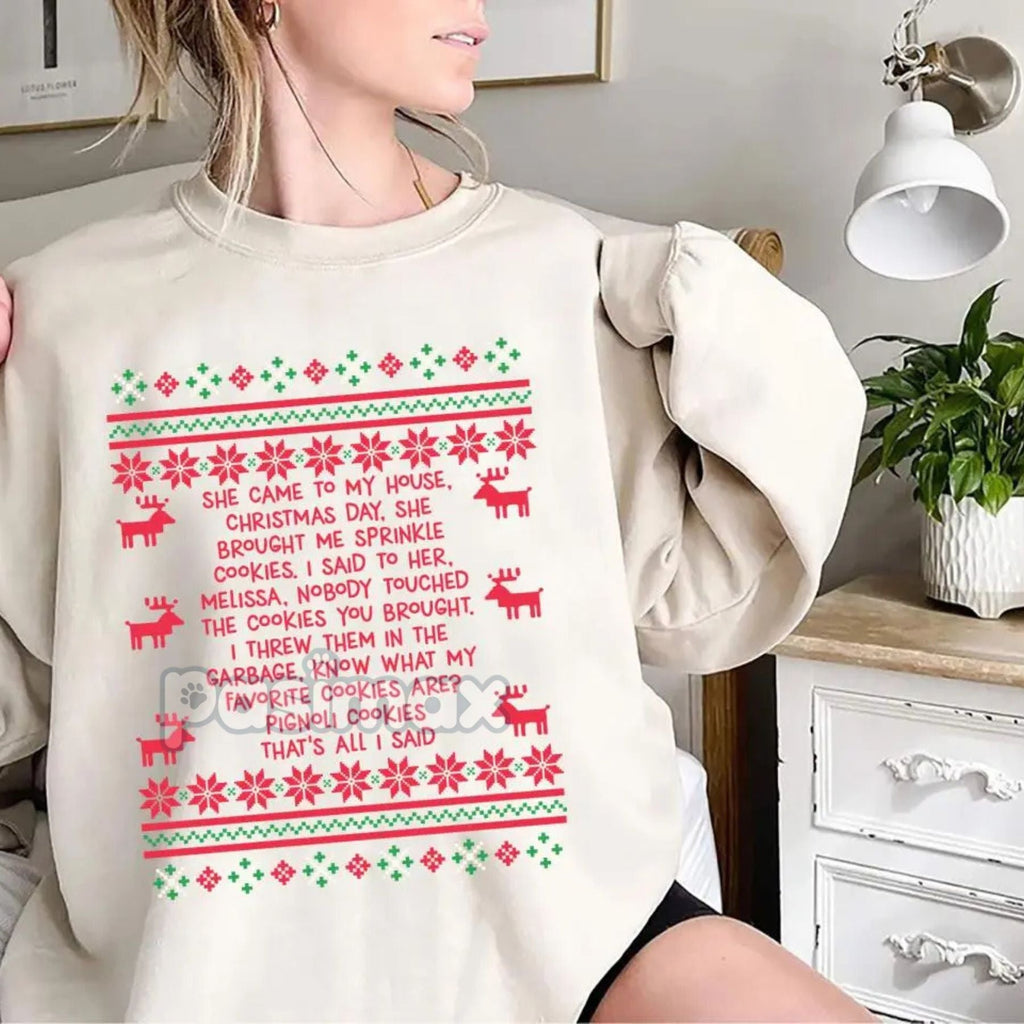 Pasimax She Brought Me Sprinkle Cookies Sweatshirt — main product shot