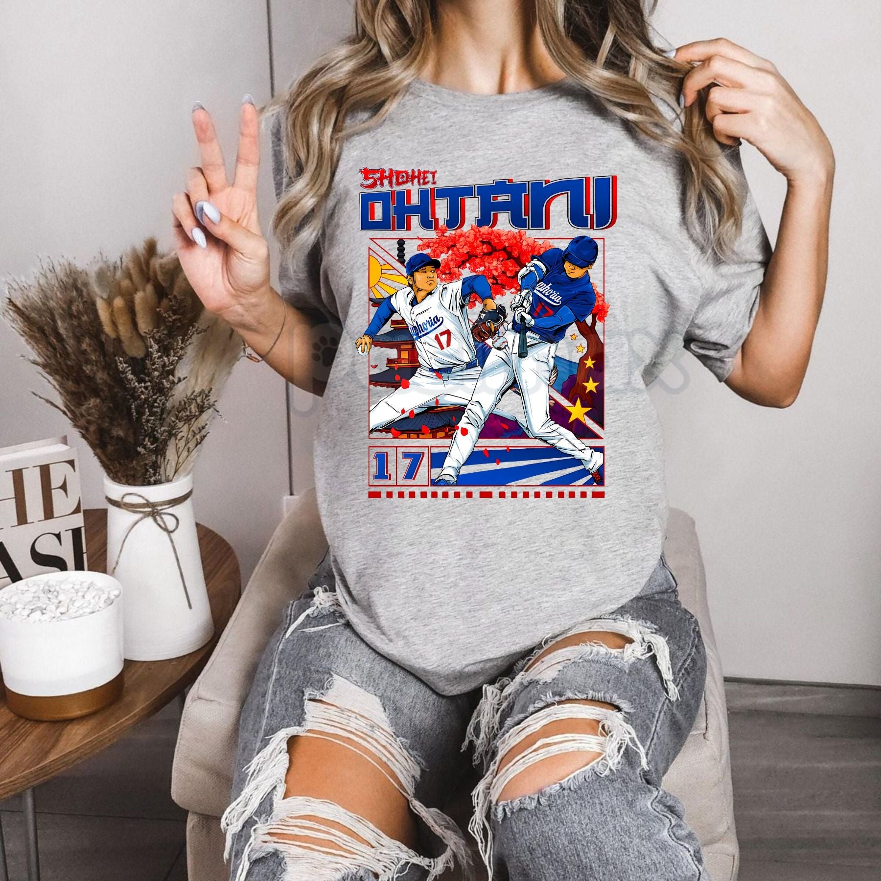 Pasimax Shohei Ohtani Graphic T-Shirt LA Baseball MVP Tee - Angels Dodgers Japan MLB Fan Apparel, Unisex Baseball Gift — main