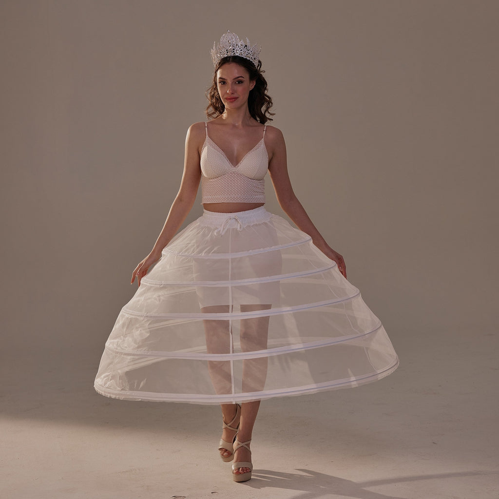 Short Crinoline Petticoat Skirt , Hoop Skirt for Wedding Dress & Quinceañera – Bridal Port, view 2