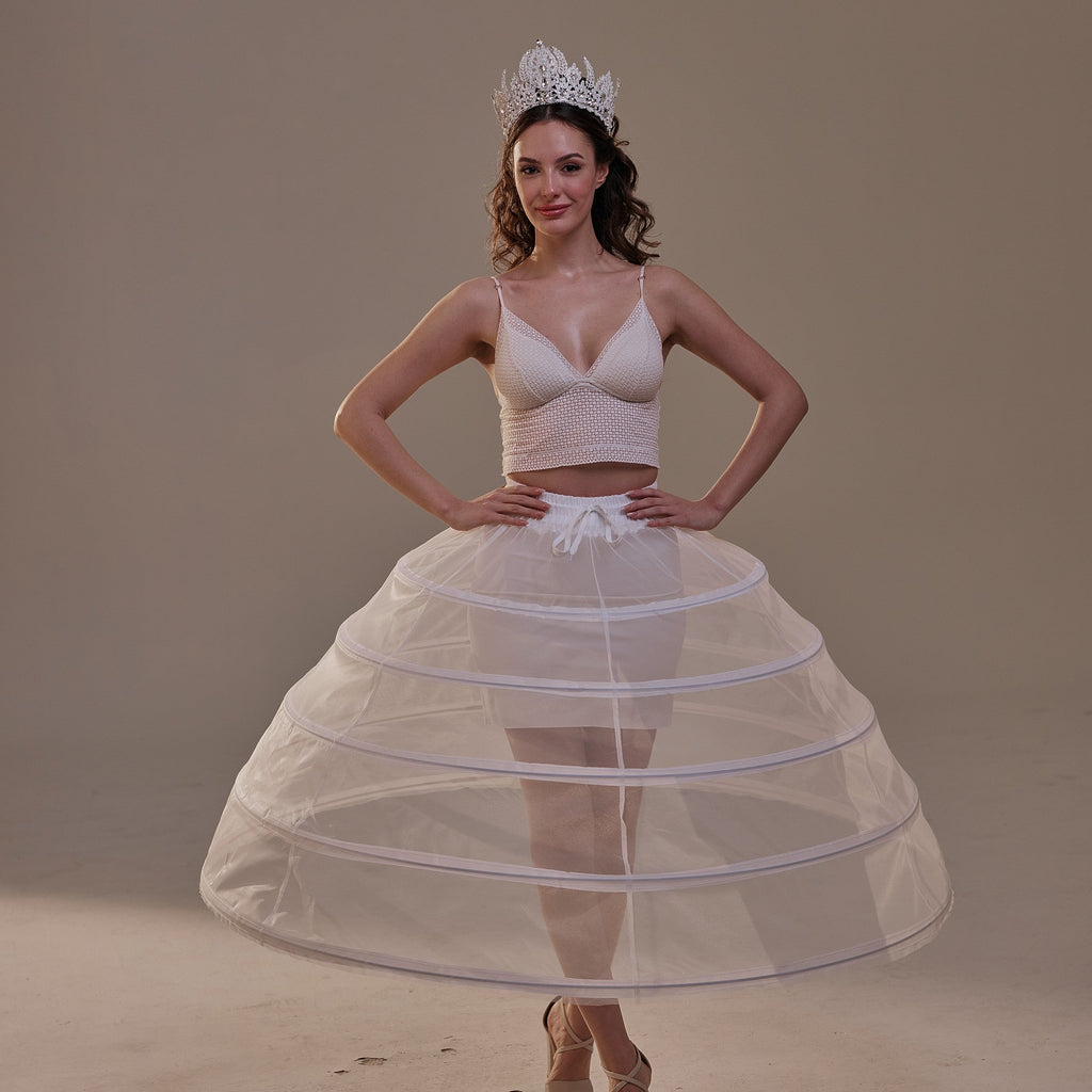 Short Crinoline Petticoat Skirt , Hoop Skirt for Wedding Dress & Quinceañera – Bridal Port, view 3