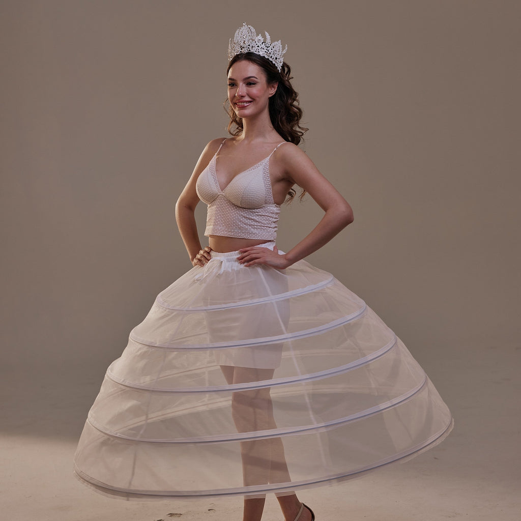 Short Crinoline Petticoat Skirt , Hoop Skirt for Wedding Dress & Quinceañera – Bridal Port, view 4